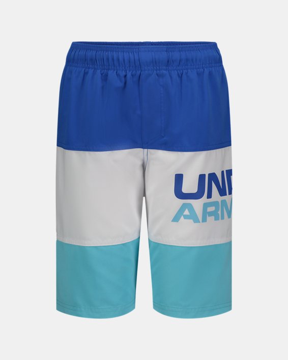 Boys' UA Triple Block Volley Shorts, Blue, pdpMainDesktop image number 0